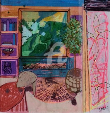 Peinture intitulée "LivingRoom" par Jan O'Sullivan, Œuvre d'art originale, Acrylique Monté sur Châssis en bois