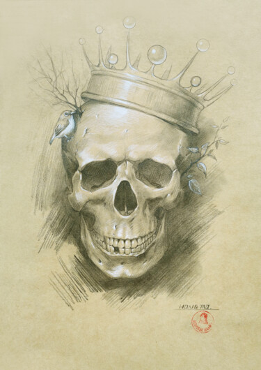 Drawing titled "New life" by Hongtao Huang, Original Artwork, Pencil