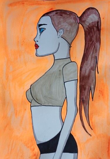 Tekening getiteld "Day and night gym" door Ashton Knighting, Origineel Kunstwerk, Inkt