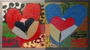 Pittura intitolato "Chut!" da Sophie Ong, Opera d'arte originale, Pastello