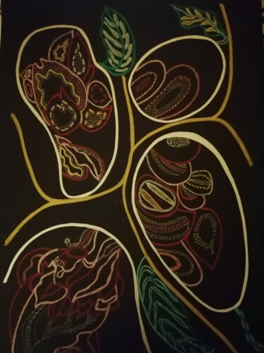 Dibujo titulada "Camelia" por Sophie Ong, Obra de arte original, Bolígrafo