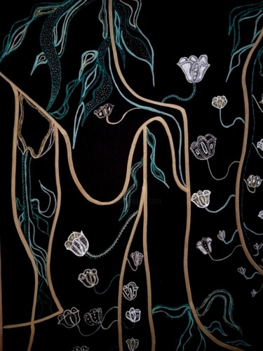 "Muguet" başlıklı Resim Sophie Ong tarafından, Orijinal sanat, Tükenmez kalem