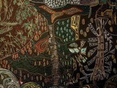 "Jardin du Luxembourg" başlıklı Resim Sophie Ong tarafından, Orijinal sanat, Tükenmez kalem