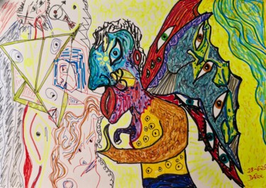 Tekening getiteld "Verdadera Verdad" door Dalca, Origineel Kunstwerk, Marker