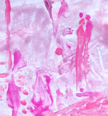 Pittura intitolato "Pink couples in a p…" da Milto Sideris, Opera d'arte originale, Acrilico
