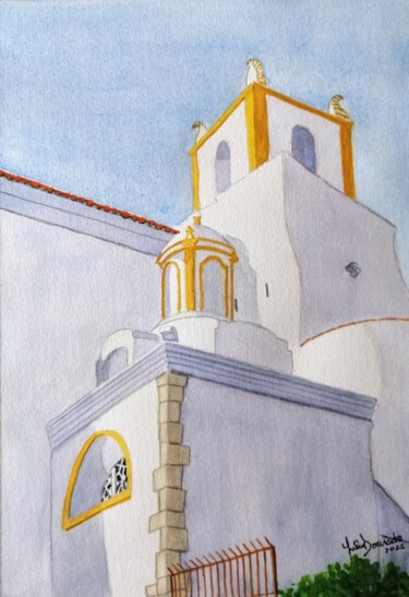 Pittura intitolato "Tavira de Luz e Som…" da Inês Dourado, Opera d'arte originale, Acquarello