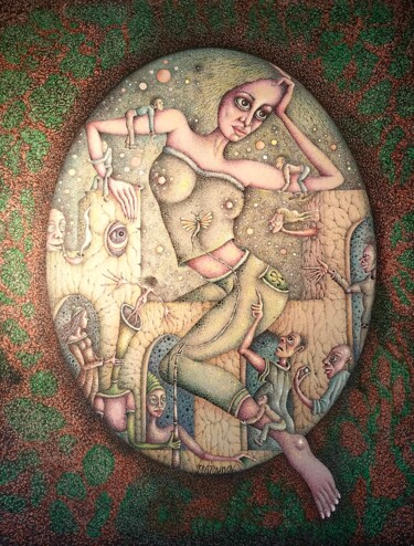 Le Jardin des souvenirs Desenho intitulada "Le Jardin des souve…" por Andrej Platounov, Obras de arte originais, Pigmentos