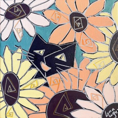 「Through the Sunflow…」というタイトルの絵画 Lena Langerによって, オリジナルのアートワーク, アクリル