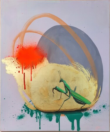 Ooops Malerei mit dem Titel "Ooops" von Kerstin Vogel, Original-Kunstwerk, Acryl Auf Keilrahmen aus Holz montiert