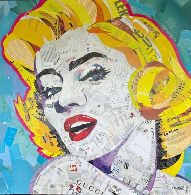 Collages getiteld "Gucci Marilyn" door Jim Hudek James Hudek, Origineel Kunstwerk, Collages