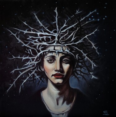 Pintura intitulada "Capricorn" por Veronica Ciccarese, Obras de arte originais, Óleo Montado em Armação em madeira