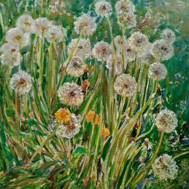 Картина под названием "Dandelions" - Leonid Pavlenko, Подлинное произведение искусства, Масло Установлен на Деревянная рама…