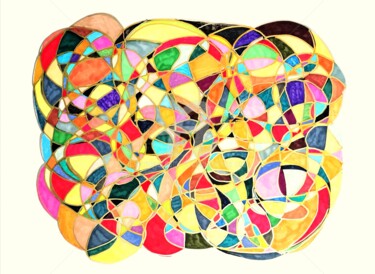 图画 标题为“MOSAICO  ( 2020 )” 由Giovanni Battista Cau, 原创艺术品, 标记