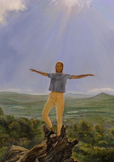 Pintura intitulada "Крылова" por Valerii Semenikhin, Obras de arte originais, Óleo Montado em Armação em madeira