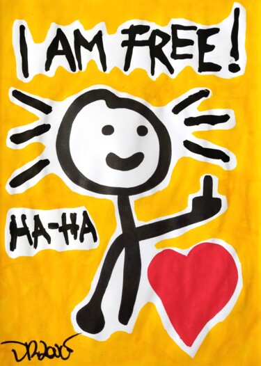 I am free! ( Artist's proof ) Malarstwo zatytułowany „I am free! ( Artist…” autorstwa Dr. Love, Oryginalna praca, Akryl