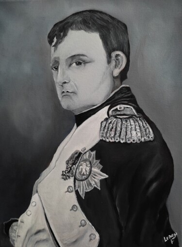 绘画 标题为“Napoléon” 由Frédéric Lebon, 原创艺术品, 油 安装在木质担架架上