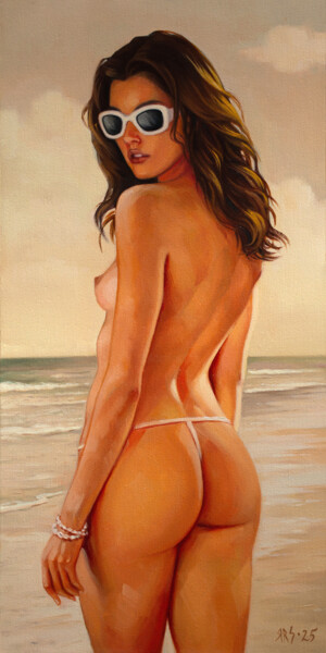 Pittura intitolato "BEAUTIFUL STRANGER" da Yaroslav Sobol, Opera d'arte originale, Olio Montato su Telaio per barella in leg…