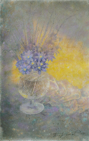 Pittura intitolato "Light of spring" da Sergej Pisarenko, Opera d'arte originale, Acquarello