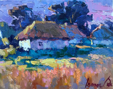 Painting titled "Memory" by Oksana Ivanyuk, Original Artwork, Oil Mounted on Wood Stretcher frame