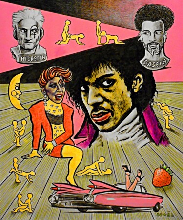 A Love Bizarre Ζωγραφική με τίτλο "A Love Bizarre" από Noël Van Hoof, Αυθεντικά έργα τέχνης, Ακουαρέλα