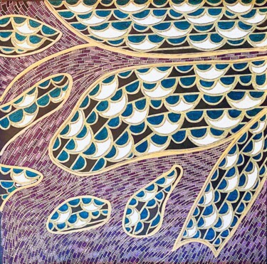 "Plumage" başlıklı Resim Sophie Ong tarafından, Orijinal sanat, Tükenmez kalem