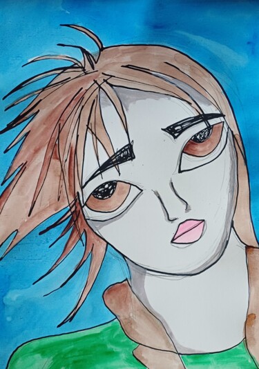 Tekening getiteld "Wild believer" door Ashton Knighting, Origineel Kunstwerk, Inkt