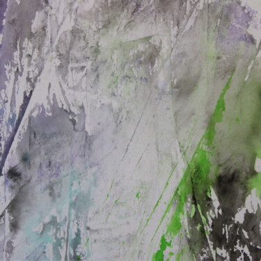 Embruns III – La voix du vent Schilderij getiteld "Embruns III – La vo…" door Vinet-Larente, Origineel Kunstwerk, Inkt Gemonteerd op Houten paneel