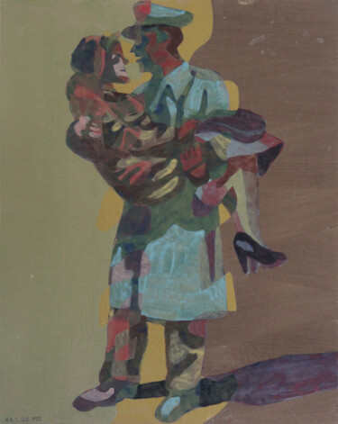Ζωγραφική με τίτλο "Couple #16" από Martin Singer, Αυθεντικά έργα τέχνης, Ακρυλικό