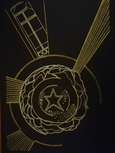 Constellation Rue Cambon Рисунок под названием "Constellation Rue C…" - Sophie Ong, Подлинное произведение искусства, Шариковая ручка