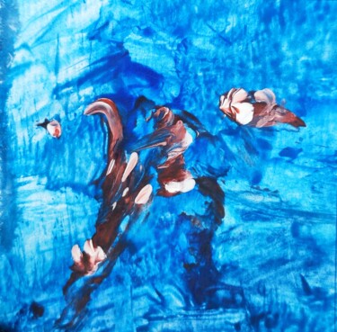 Ζωγραφική με τίτλο "Fishy impressions -…" από Milto Sideris, Αυθεντικά έργα τέχνης, Ακρυλικό