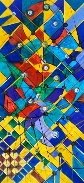 Painting titled "Complexidades do no…" by Antonio Guimaraes, Original Artwork, Acrylic