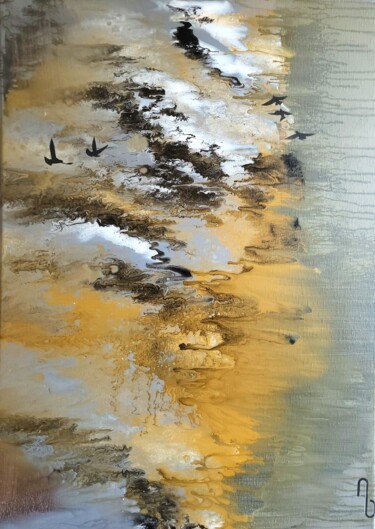 Pintura intitulada "Sérénité" por Nina Beddar, Obras de arte originais, Acrílico Montado em Armação em madeira