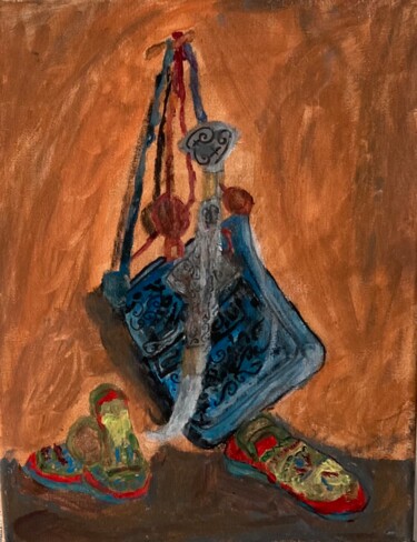 Le Retour du souk – Trésors des anciens Pintura intitulada "Le Retour du souk –…" por Hafssa Ait, Obras de arte originais, Acrílico Montado em Armação em madeira