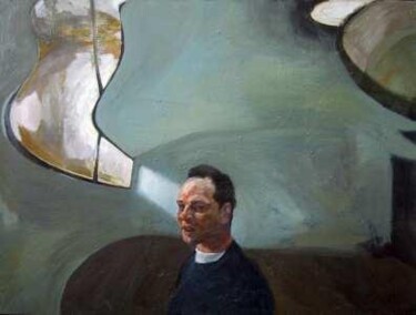 Painting titled "autoportrait" by Mathieu Weemaels, Original Artwork