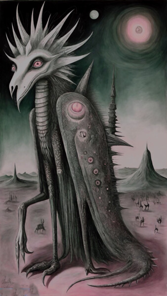 Even More Frightening Without a Mask Digitale Kunst getiteld "Even More Frighteni…" door Sofia Markina, Origineel Kunstwerk, AI gegenereerde afbeelding