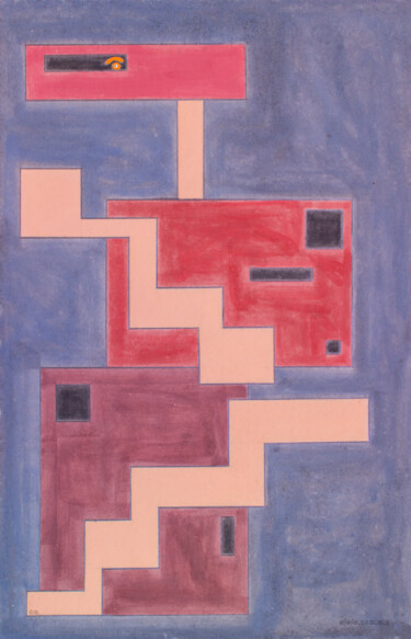 constructo visual 14 Painting titled "constructo visual 14" by Ojolo - Abel García, Original Artwork, Oil