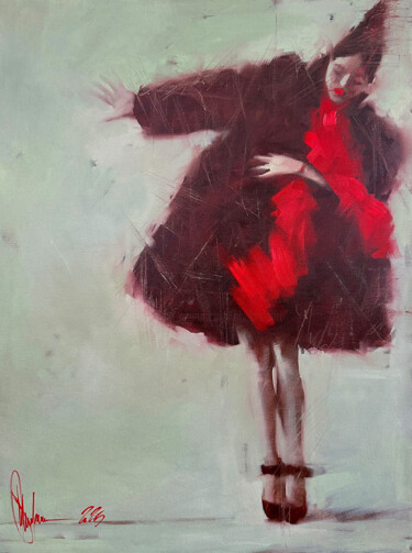 Painting titled "Positive." by Igor Shulman, Original Artwork, Oil Mounted on Wood Stretcher frame
