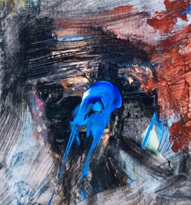 Malarstwo zatytułowany „Sad and blue alien…” autorstwa Milto Sideris, Oryginalna praca, Akryl