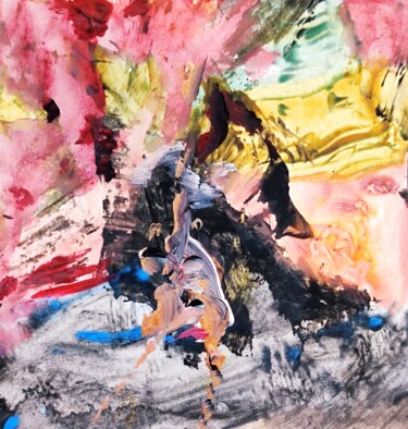Pintura intitulada "Right before reachi…" por Milto Sideris, Obras de arte originais, Acrílico