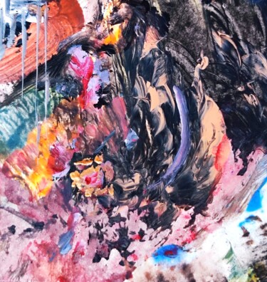 Schilderij getiteld "Gnome with extremel…" door Milto Sideris, Origineel Kunstwerk, Acryl