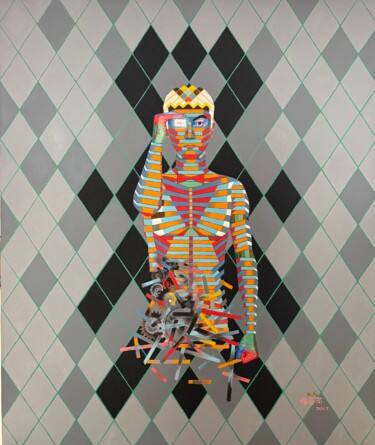 Peinture intitulée "Sepairing" par Sizhou Fu, Œuvre d'art originale, Pigments Monté sur Châssis en bois