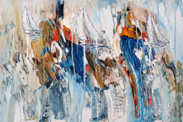 제목이 "Stormy Sailing XS 1"인 미술작품 Peter Nottrott로, 원작, 아크릴