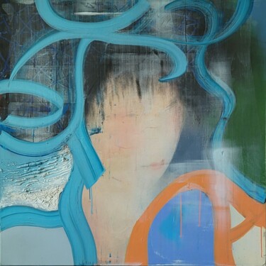 Schilderij getiteld "Girl from Tohoku" door Ilgvars Zalans, Origineel Kunstwerk, Acryl Gemonteerd op Frame voor houten branc…