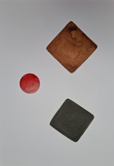 Pittura intitolato "Composition en tass…" da Eloi Camus, Opera d'arte originale, Inchiostro