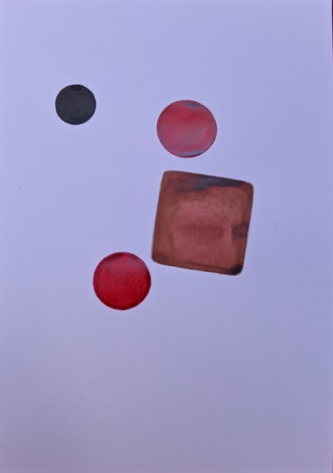 Pittura intitolato "Composition en tass…" da Eloi Camus, Opera d'arte originale, Inchiostro