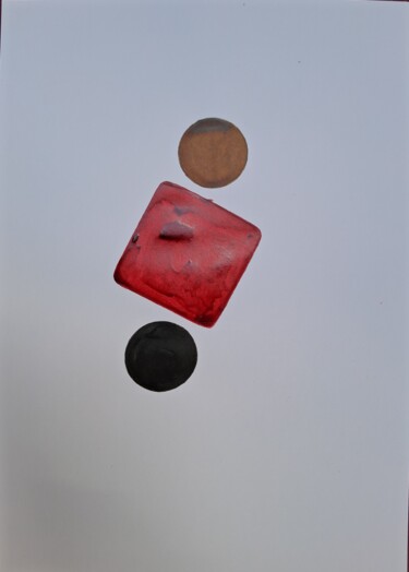 Pittura intitolato "Composition en tass…" da Eloi Camus, Opera d'arte originale, Inchiostro