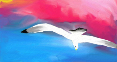Digitale Kunst mit dem Titel "Gull" von Shanaya, Original-Kunstwerk, Digitale Malerei
