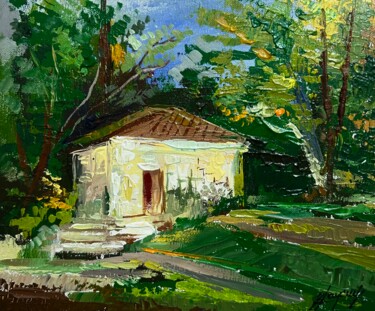 Nestled in Nature Pittura intitolato "Nestled in Nature" da Vahe Bagumyan, Opera d'arte originale, Olio Montato su Telaio per barella in legno