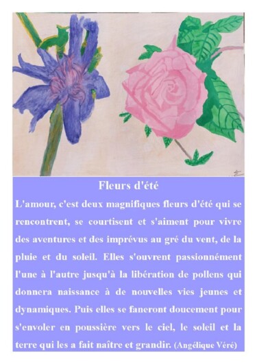 "Fleurs d'été amour" başlıklı Dijital Sanat Angélique Véré tarafından, Orijinal sanat, Dijital Kolaj