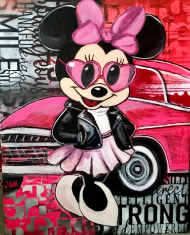 "Pink Life" Pintura intitulada ""Pink Life"" por Heike Schröder, Obras de arte originais, Acrílico Montado em Armação em madeira